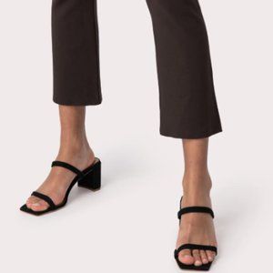 NEW BY FAR Tanya Black Suede Sandal Size 9